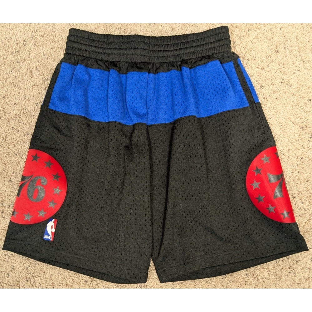 Philadelphia 76ers shorts Mens Small Mitchell Ness Swingman jersey Retro Y2K NBA